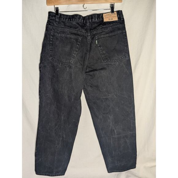 Cotler Brand Vintage Mens Black Straight Leg Stonewash Jeans 36w 30l - Picture 6 of 7